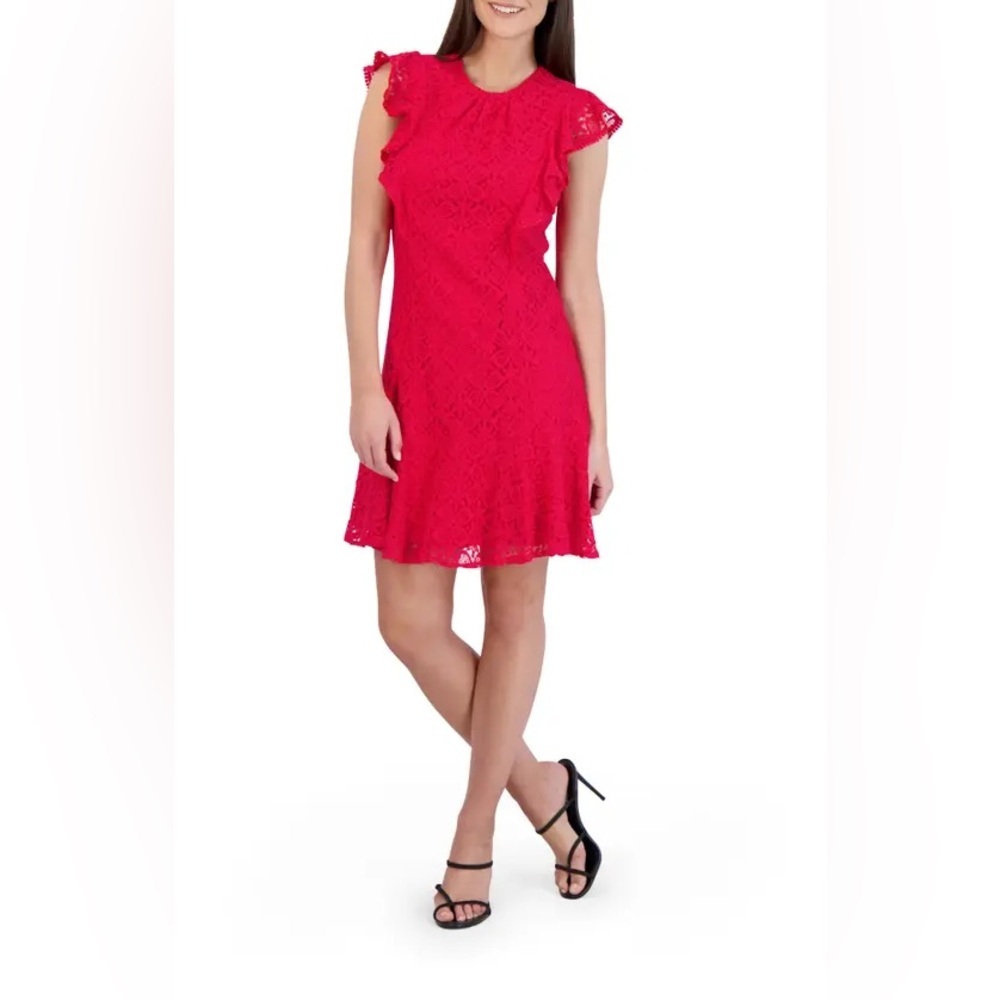 Julia Jordan Red Ruffled Mini Dress